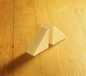 Photo of MO907 Wooden Block Small Triangle Standard Unit Block in Hard Rock Maple