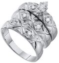 Genuine Natural Diamonds Trio-Set in Solid White G