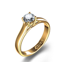 GENUINE NATURAL DIAMOND SOLITAIRE SI - H IN SOLID 