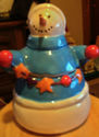 VTG Christmas Snowman Cookie Jar by Home Trend - H