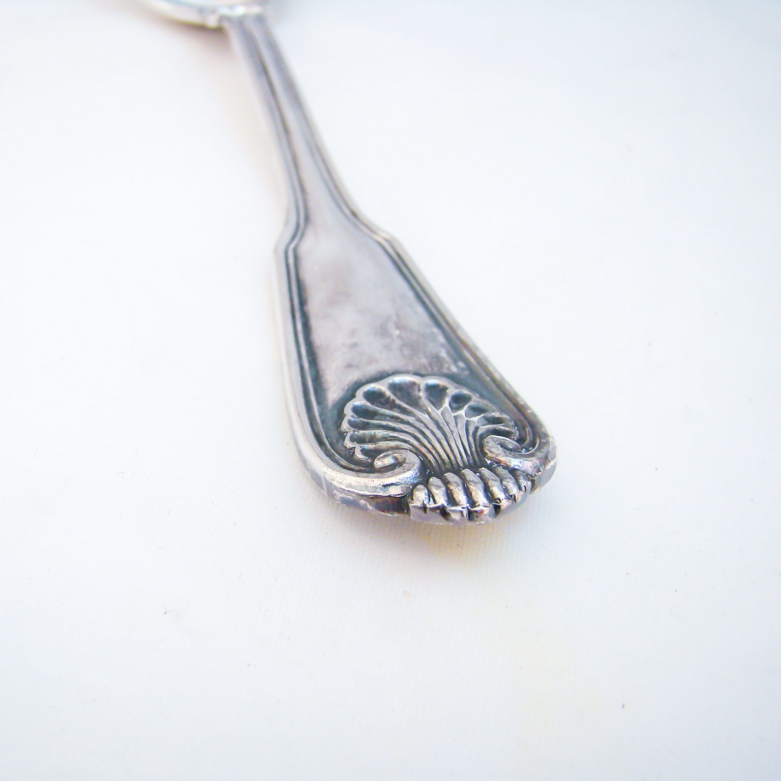 MAIN COURSE SILVERPLATE JAPAN MNF2 SHELL PATTERN Oval Soup Spoon 7 1//8/"