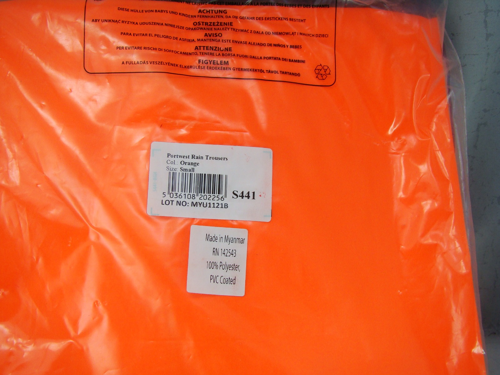 その他 K Portwest Classic Rainwear S441 Mens Waterproof Rain Trousers