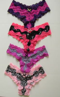 samuelst11 : NEW VICTORIAS SECRET LACE-TRIM CHEEKY PANTY -SEXY LITTLE  THINGS NWT