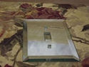 GLASS MIRROR SWITCH PLATE SINGLE LARGE BEVELED 