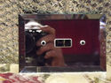 GLASS MIRROR SWITCH PLATE SINGLE LARGE BEVELED 