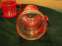 COKE RED BELL GLASSES AND HOLDERS 1985 GOOD++ SHAP