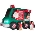 Gemmy 6' Inflatable Santa Animated Snack Wagon