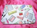 CLINIQUE Doodle Cute Beauty Makeup Bag Case White 
