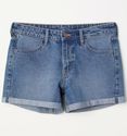 H&M Denim Shorts Jeans Mid Rise Cotton Medium Blue