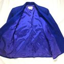 BLOCK ISLAND Marina Pappas Blue 100% Wool Suit Jac