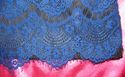 KENSIE Bright Blue Scalloped Illusion Lace Dress P