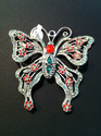 Large green & red butterfly pin Large green & red 