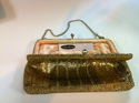 Richere Gold Beaded Purse 1960's