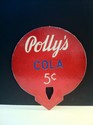 Polly's Pop sign red & round "Polly's Cola"