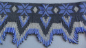 Blue Silver and Black Beaded Choker Necklace Nativ