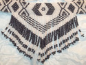Black and White Beaded Choker Necklace Native Amer