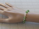 Emerald Faceted Crystal Ring Bracelet