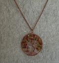 Autumn Tree of life Copper Pendant, Autumn Crystal