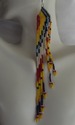 7" Extra long Beaded Earrings. Native American Ins