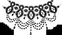 Beaded Bib Choker Necklace, Gothic Choker Necklace