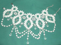 Beaded Bib Choker Necklace, Gothic Choker Necklace