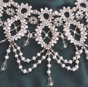 Beaded Bib Choker Necklace, Gothic Choker Necklace
