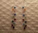 Multi Colored Swarovski Crystal Earrings