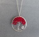 Ruby Crystal "Tree of life" Pendant, Ruby Crystal 