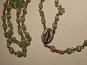 Apple Green Fiber Optic Cats Eye Rosary