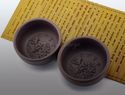 Handmade 2PCS 70ml Chinese Yixing Zisha Unglazed C