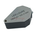 10X Diamond Loupe w Six LED Light + 21mm Achromati