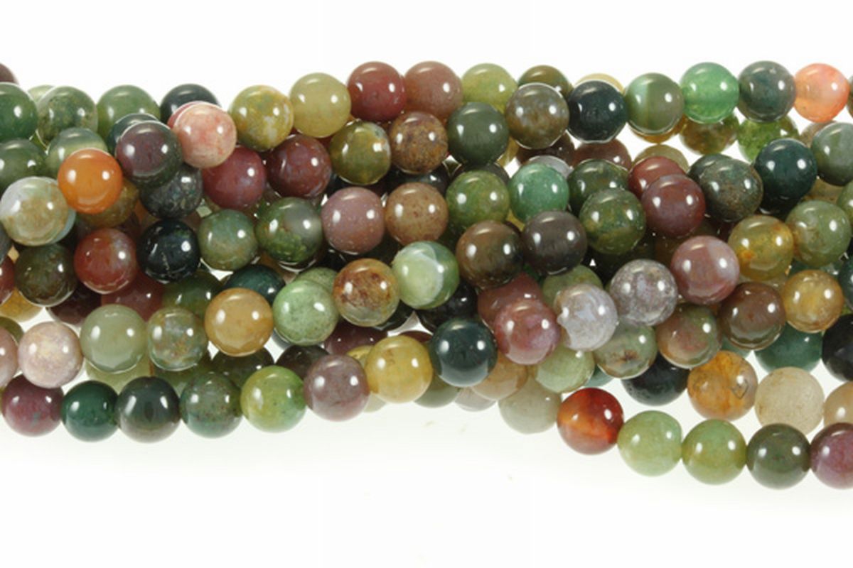 4mm Blood Agate Round Beads , Las Vegas Beads