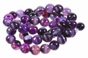 6mm Purple Stripe Agate Round Beads