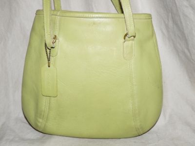 lime green coach purse