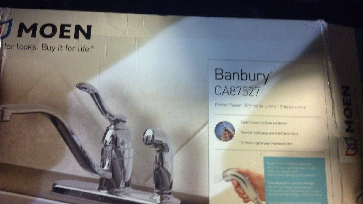 MOEN CA87527 Banbury Single-Handle Side Sprayer Kitchen Faucet in