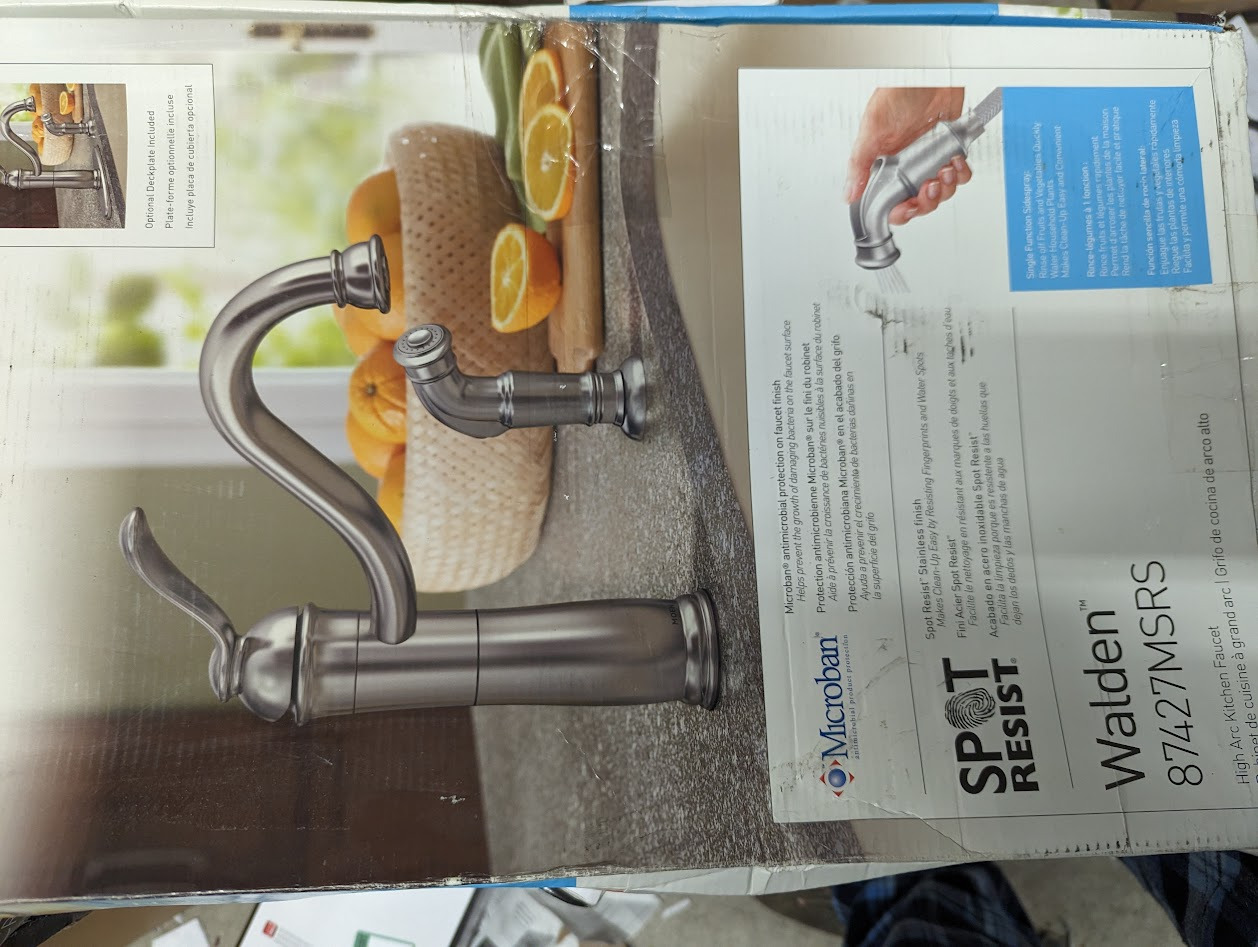 Moen 87427MSRS Walden Single-Handle Side Sprayer Kitchen Faucet ...