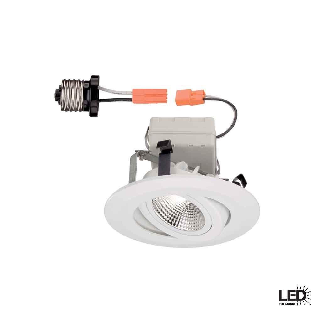 Commercial Electric CER4742WH 4 in. Recessed White Gimbal LED Trim PPPA