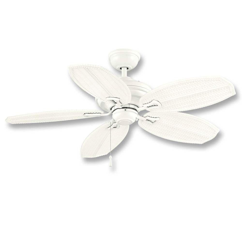 Hampton Bay 26699 Palm Beach II 48 in. Outdoor White Ceiling Fan PPPAEB