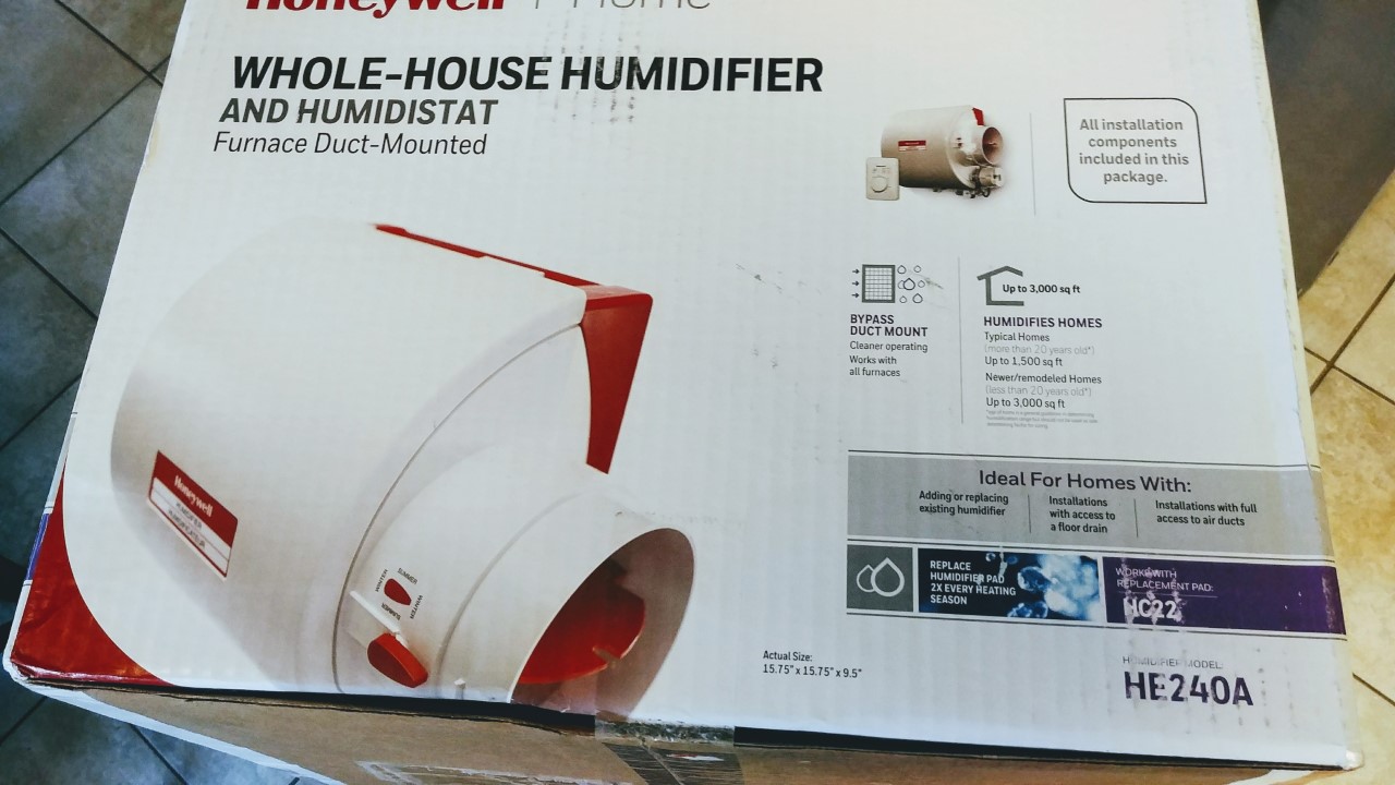 Honeywell HE240A Flow-Through Bypass Humidifier EBAY79/20 NEW PPPB, Avi