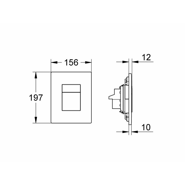Grohe 38732000 Rapid SL Actuation Plate Cosmopolitan Dual Flush ...