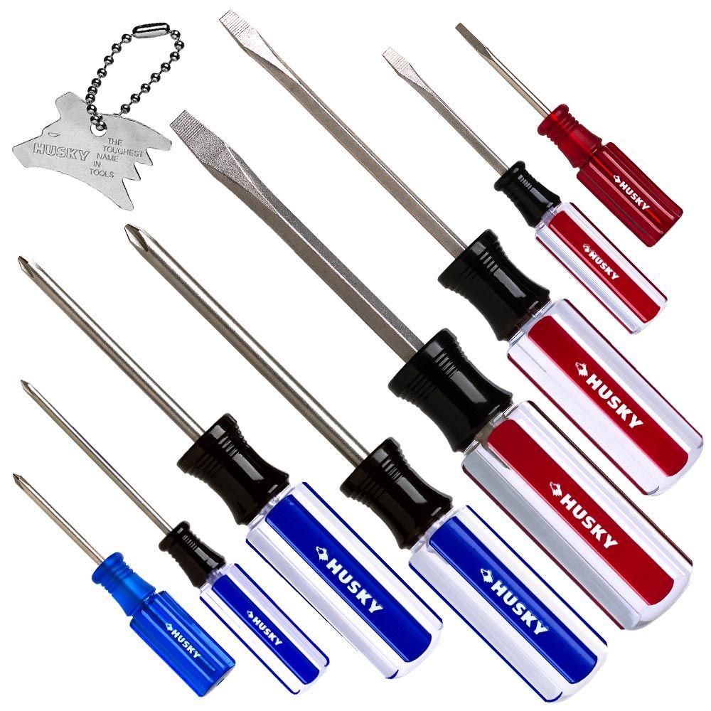 Husky 74494 Phillips & Slotted Screwdriver Set (9Piece) PPP2, Avi