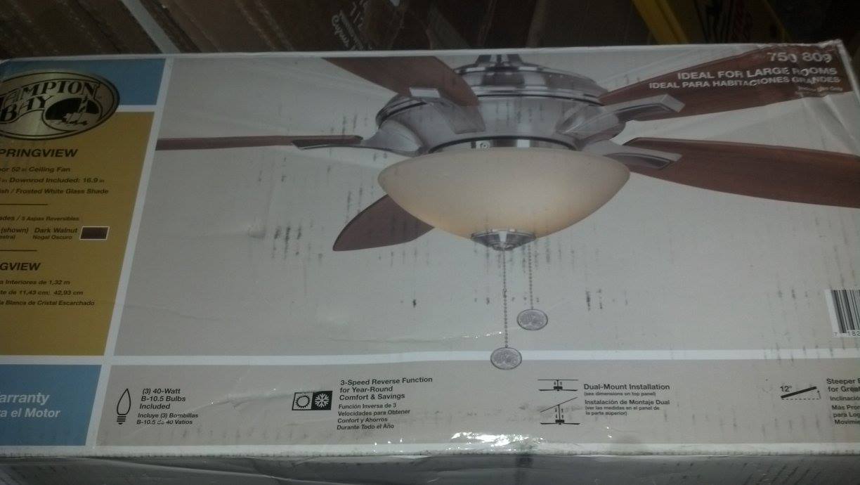 Hampton Bay 14922 Springview 52 In Brushed Nickel Ceiling Fan Pppzae Avi Depot Much More Value