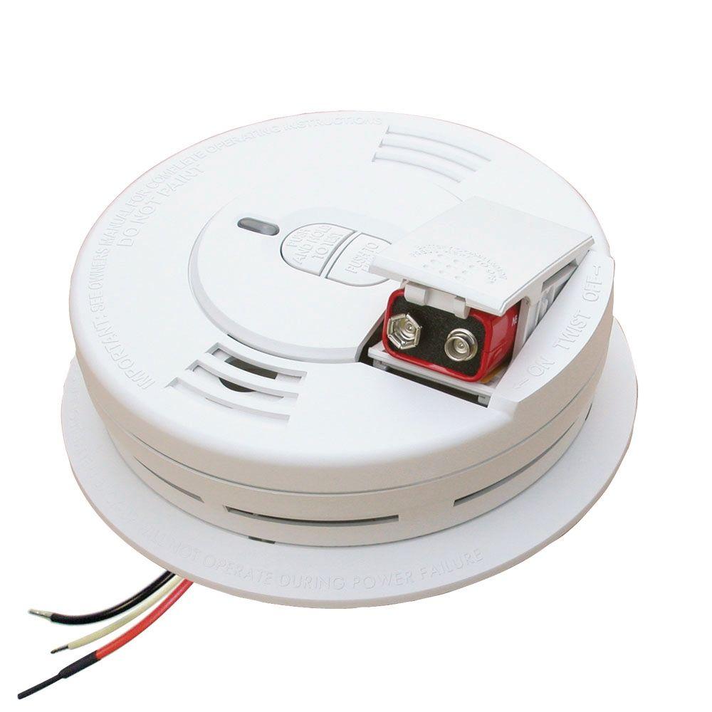 KIDDE I12060 FireX Hardwired 120-Volt Smoke Alarm With Battery Backup ...