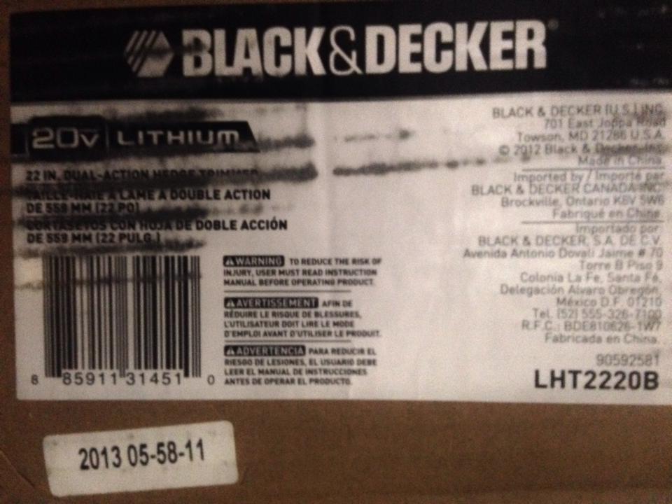 BLACK & DECKER LHT2220B 22 in. 20-Volt Lithium-ion