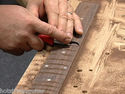 Inlaying fret position dots luthier video DVD