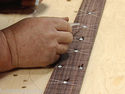 Inlaying fret position dots luthier video DVD