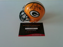 Autographed  A.J. Hawk Mini Helmet