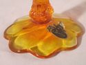 Fenton amberina Compote, flower decoration W/Label