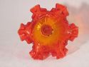 Fenton amberina Compote, flower decoration W/Label