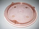 Pink Depression Cake Plate Nice!